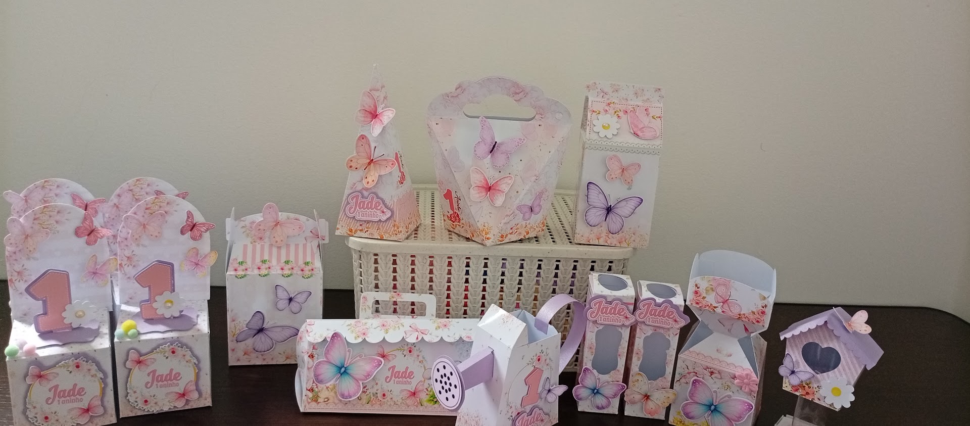 jardim borboleta lilás e rosa